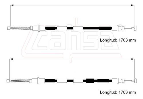 Cable De Freno Trasero Der/izq Para Fiat Strada 2021 2022 Foto 3