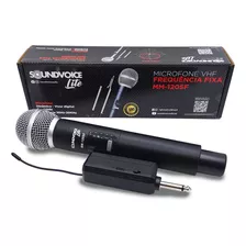 Microfone S/ Fio Vhf Frequência Fixa Soundvoice Lite Mm120sf Cor Preto