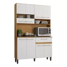 Armario Mueble Cocina Kit 8 Puertas 1 Cajón Alacena Color Blanco/miel