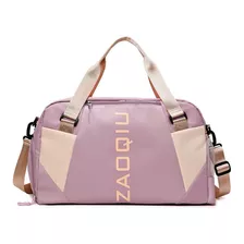 Bolsa Feminina Grande Academia Semi Impermeavel Resistente Cor Lilás