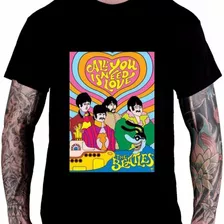 Camiseta Camisa Poster Show Banda Rock Roll The Beatles -pro