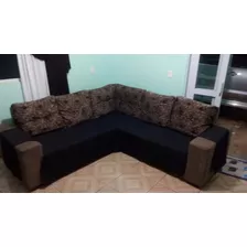 Protetor De Sofa De Canto Sob Medida+puff Ibitinga