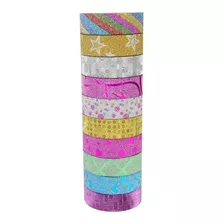 Fita Adesiva Metalizada Washi Tape Unidade 15mm X 3m