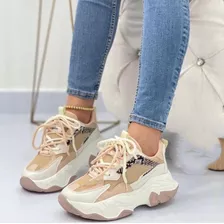 Tenis Cómodos De Mujer Zapatos Altos Casuales Calzado Urbano