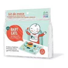 Kit De Mesa Baby Eats Babador + Jogo Americano Descartáveis