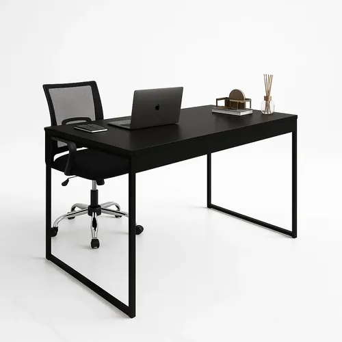 Mesa Econo Estilo Industrial De Mdp E Metalon Preto