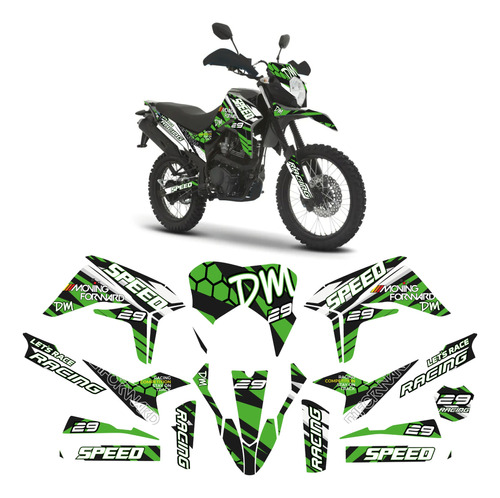 Kit Graficos Dm150  Speed Full Body Stickers  Vr Foto 2