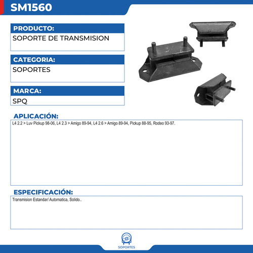 Soporte De Motor Isuzu Amigo 1989-1994 L4 2.3 Foto 5