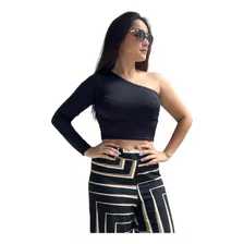 Blusa Cropped De Um Ombro Só