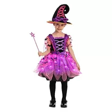 Disfraz De Bruja Light Up Girls Set Disfraz De Hallowee...