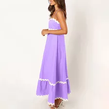 Vestido J Para Mujer, Color En La Parte Superior Del Pecho,