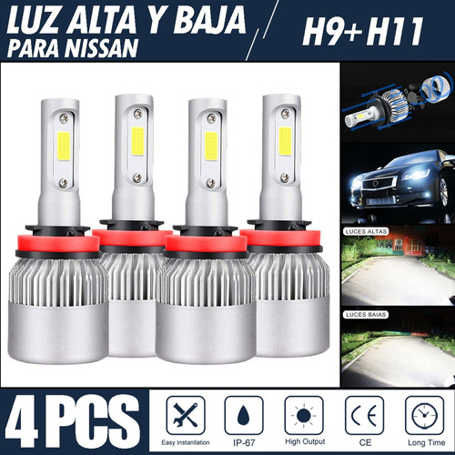 Para Kit De Focos Led 8000lm Luz Alta Y Luz Baja For Nissan Foto 10