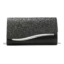 Cartera Fiesta Cóctel Bolso De Mano Clutch Negro Con Envío 