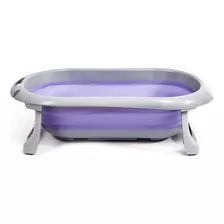 Bañera Plegable Iantil 24 Lts Kiddy Color Violeta Y Gris