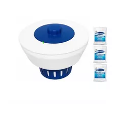 Pastilha De Cloro 3x1 3un E Clorador Flutuante Para Piscina