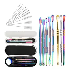 19 Pieces Wax Carving Stainless Steel Concentrate Tool Doubl