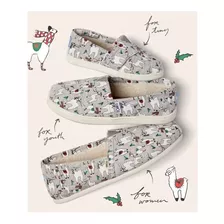 Zapato Alpargata Bebé Niño Toms Tiny Chiporro Gris Llama