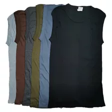 Camiseta Casaca De Algodón Colores Surtidos Caballero 6 Pack