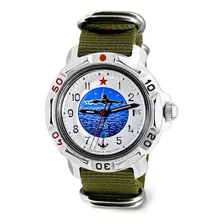 Reloj Hombre Vostok 811055-gn-b Mecánico Manual Pulso Verde 