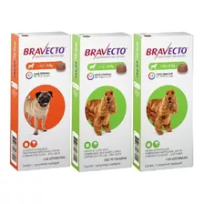 Bravecto Combo ( 1 ) Unid 4,5 A 10kg ( 2 ) Unid 10 A 20 Kg