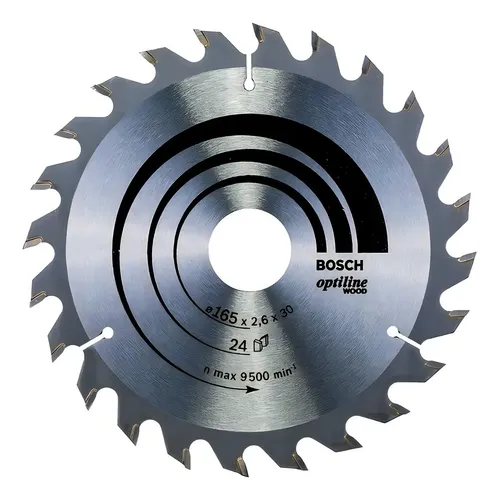 Disco Sierra Circular 24 D 165mm 6 1/2 Bosch 2608640602 Color Plateado