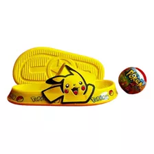 Kit Chinelo Infantil Slide Nuvem Pokemon Pokebola Lançamento