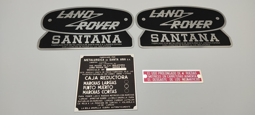 Land Rover Santana Emblemas Plaqueta  Foto 2