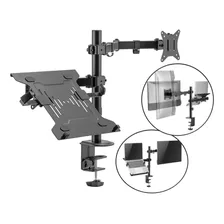 Suporte Notebook E Monitor Articulado Ajuste Fixa Na Mesa