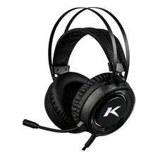 Fone Com Fio Gamer Para Computador Headset Com Rgb Led Preto