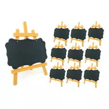 10 Mini Lousa Giz Caneta Quadro Negro Cavalete Lembrancinhas