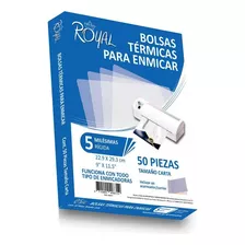 Micas Térmicas Royal Para Enmicar Carta 5 Milesimas 50 Pzs