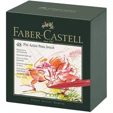 Marcador Pitt T/china Pigmentada Faber Castell X48 Microcent