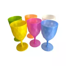 Copas Plásticas De Colores 6 Unidades Copas Reutilizables