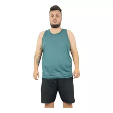 Regata Plus Size Masculina Básica Dry Fit Academia Treino