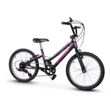 Bicicleta Infantil Aro 20 Nathor Harmony Cor Preto E Rosa