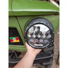 Farol Led Jeep Willys Troller F100 Caminhão Opala Buggy 