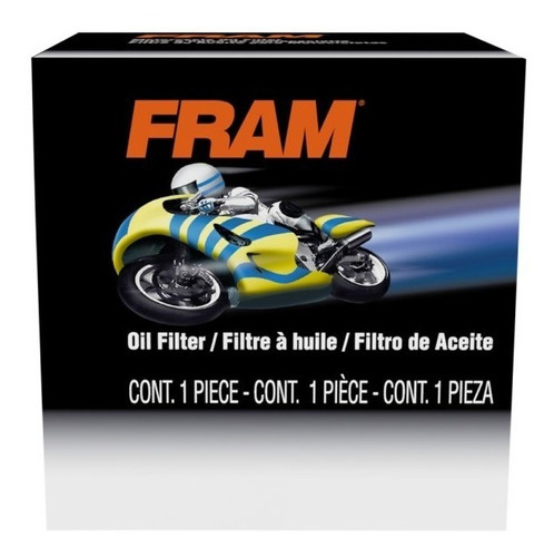 6 Filtro Aceite Moto Honda, Yamaha, Kawasaki Ph6017 Fram Std Foto 5