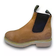 Bota Botin De Trabajo Rudo Piel Nobuck Hule Ambar Casual