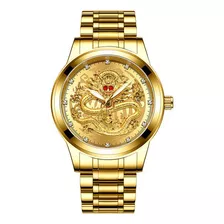 A*gift Dragon Watch Business Completo Acero Cuarzo Reloj