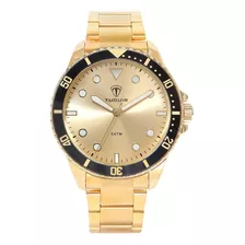 Relogio Masculino Tuguir Analogico Tg30189 Dourado E Preto