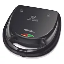 Sanduicheira E Grill Mondial 110v Tostex Elétrica Chapa Cor Preto Voltagem 110v