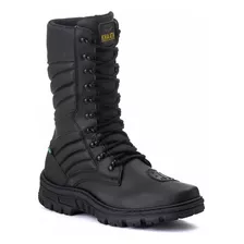 Bota Coturno Militar Ziper Cano Alto Tatico Palmilha Gel 