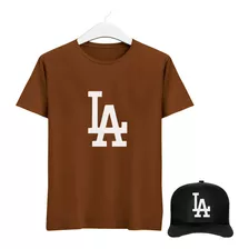 Camiseta Style Los Angeles Confortavel Kit Beisebol + Boné