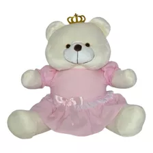 Ursa Realeza Princesa Grande 50 Cm Pelúcia Decoração Bebê