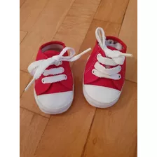 Zapatillas Con Cordones Rojas Bebé 11 Cm