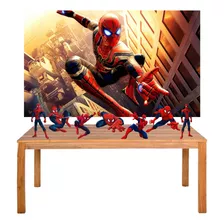 Kit Painel + Displays Homem Aranha Decoração De Festa Full