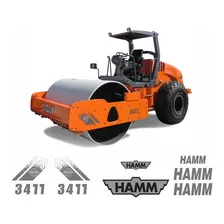 Adesivos Rolo Compactador Hamm 3411 Faixas Laterais Kit Mk Cor Padrão