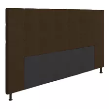 Cabeceira Stambul Para Cama Box King 195 Cm Suede - D'rossi Cor Marrom