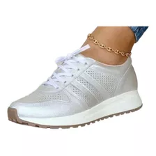 Tenis Zapatillas Calzado En Cuero Cómodos Para Mujer