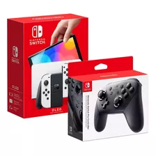 Consola Nintendo Switch Oled Blanco + Mando Pro Controller